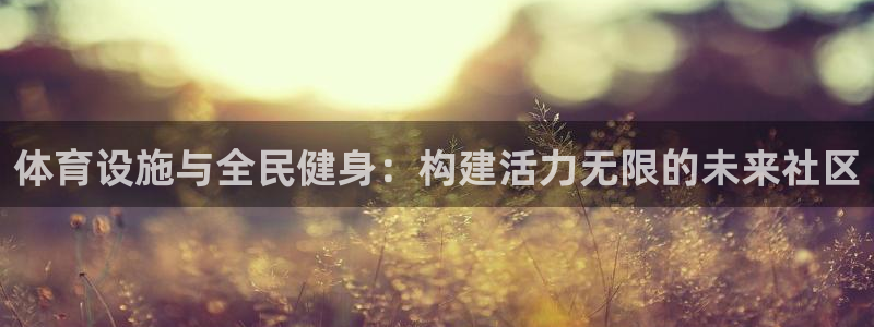 凯捷体育集团官网网址：体育设施与全民健身：构建活力无