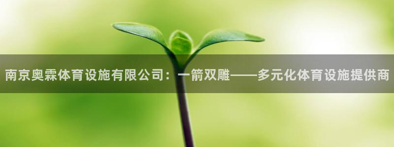 凯捷体育娱乐平台：南京奥霖体育设施有限公司：一箭双雕